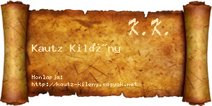 Kautz Kilény névjegykártya